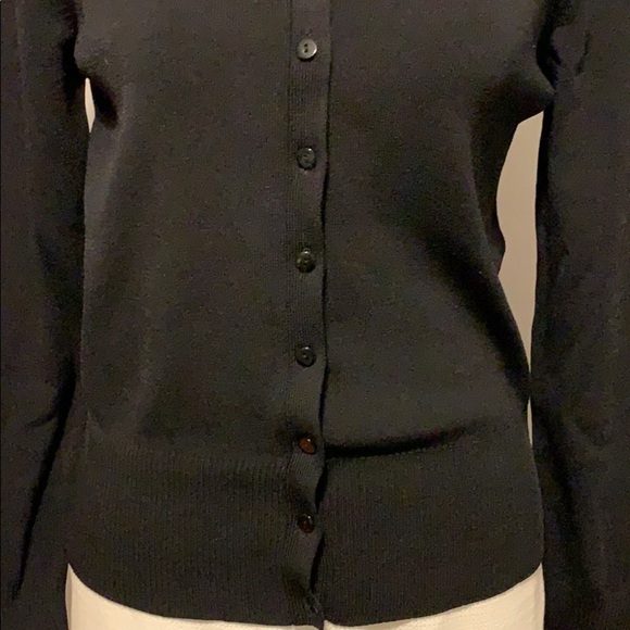 NWOT Classic Black Button-Down Joseph A. Top. - Picture 4 of 7